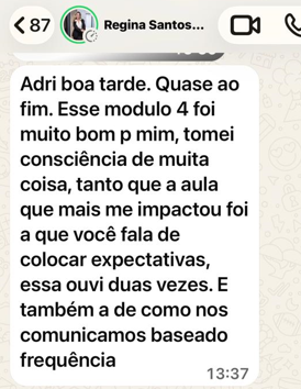 Depoimento de aluna 6