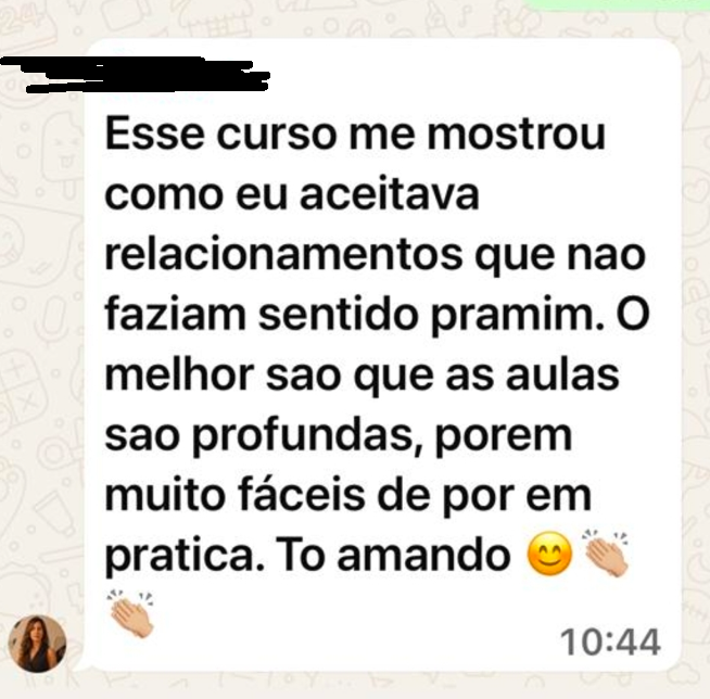 Depoimento de aluna 1