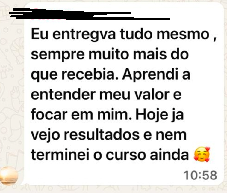 Depoimento de aluna 5
