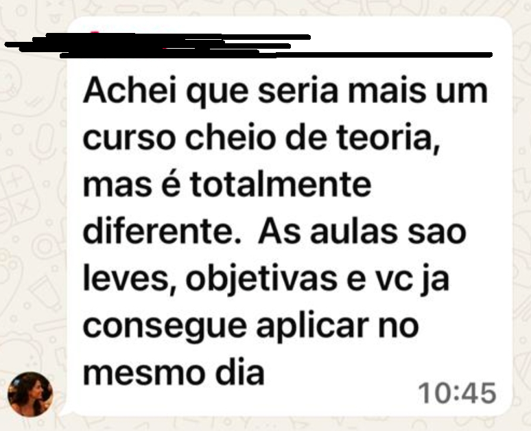Depoimento de aluna 3